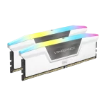 رم کامپیوتر Corsair Vengeance RGB DDR5 32GB Dual 5200MHz CL40 - ‌White