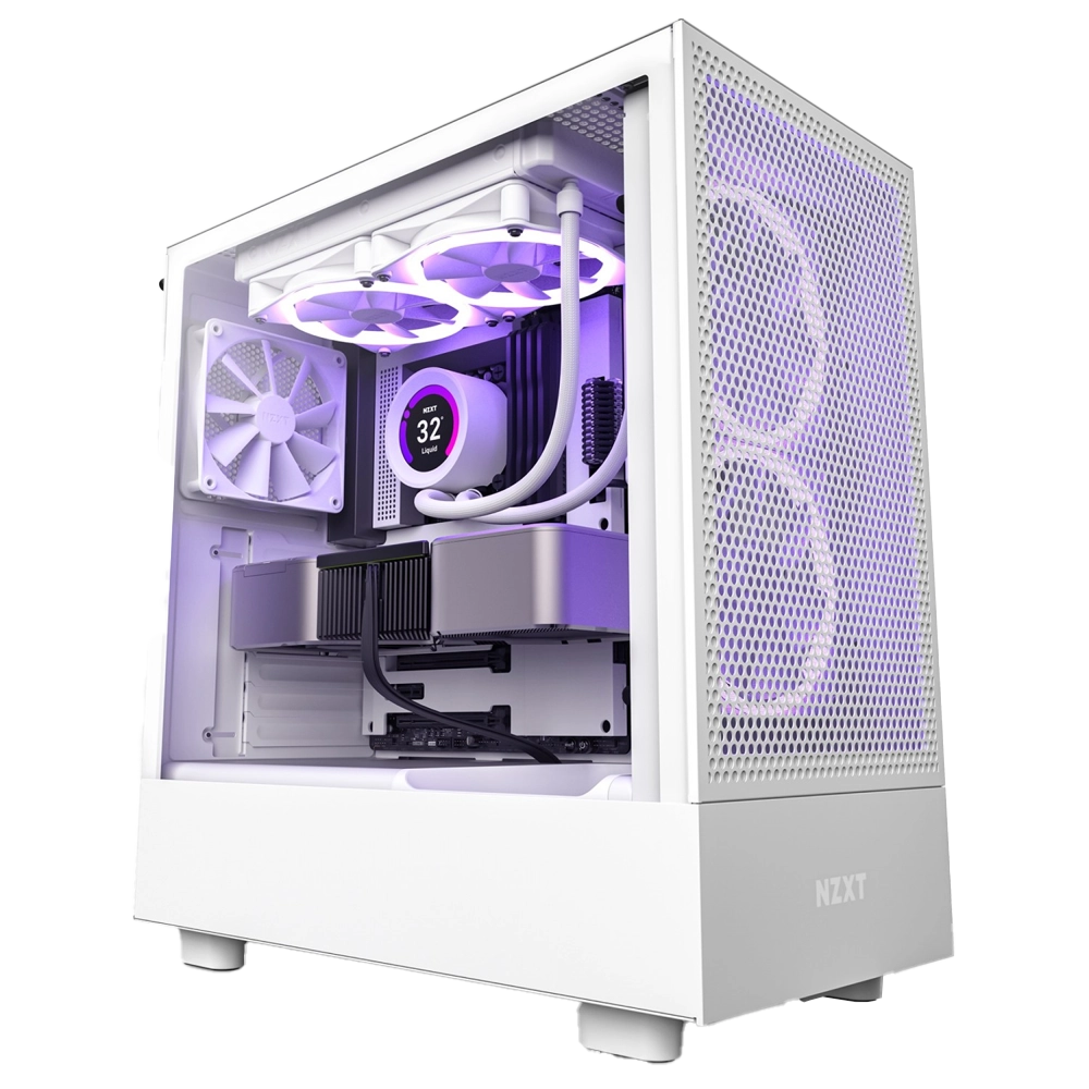 nzxt h5 flow - white