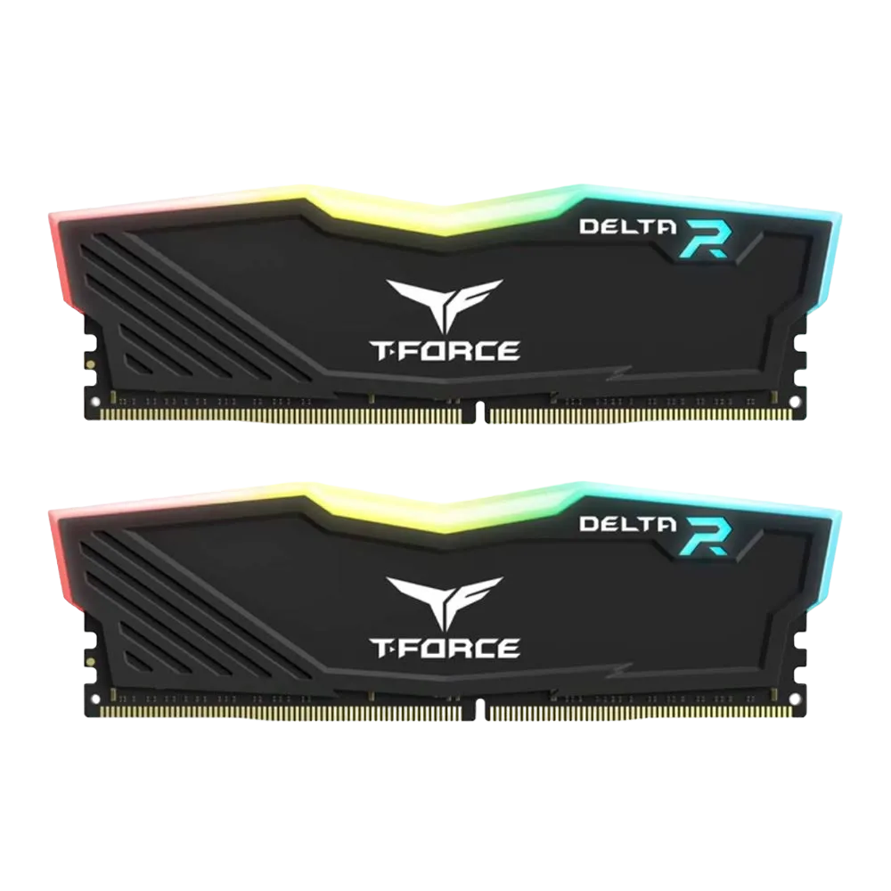 حافظه رم تیم گروپ مدل T-Force DELTA RGB DDR4 32GB Dual 3200MHz CL16 - Black