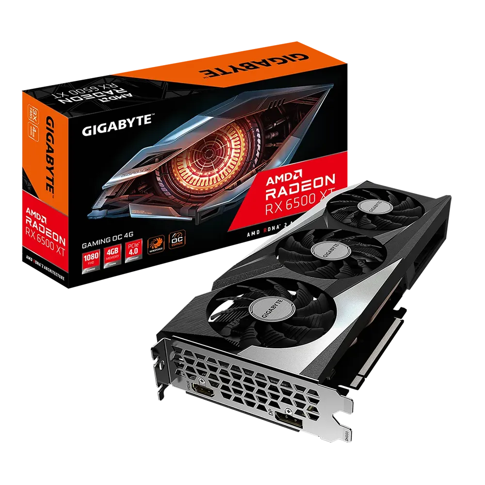 کارت گرافیک گیگابایت Radeon RX 6500 XT GAMING OC 4G